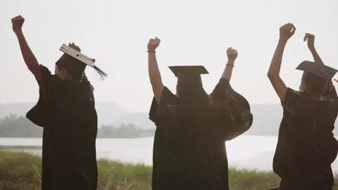 Group of graduates Stock Footage 147957774