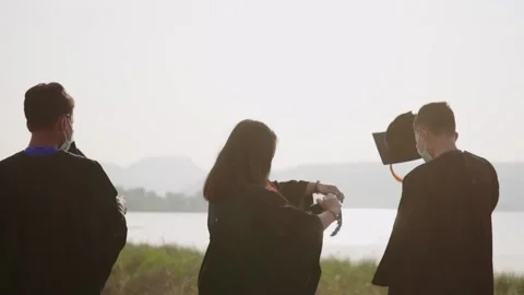 Group of graduates Stock Footage 147957779