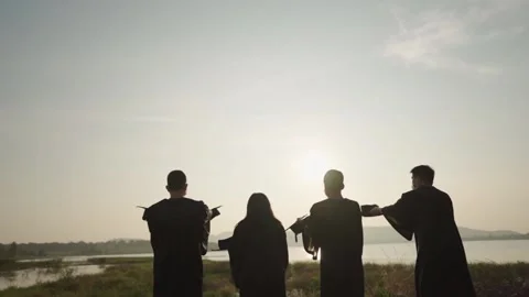 Group of graduates Stock-Footage 147957806