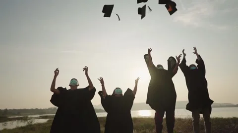 Group of graduates Stock Footage 147957807