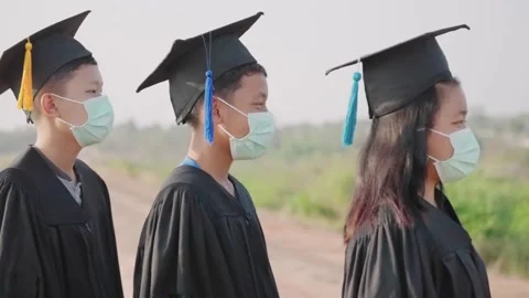 Group of graduates Stock Footage 147957812