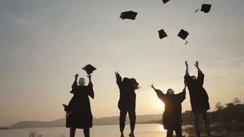 Group of graduates Stock Footage 147957814