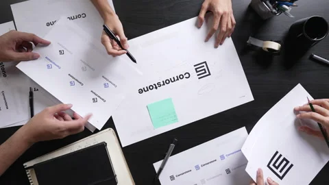 Group of Graphic designer working in office. Stock Footage 268947281