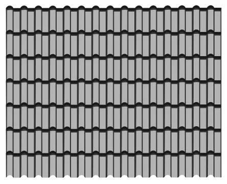 Group of gray tiles roof, pattern texture gray background. Stock Illustration