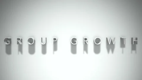 Group growth 3D title animation with shadows on a white background Stock Footage 297904901