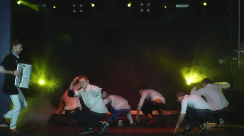 Group of guys dancing break dance Stock Footage 66860733