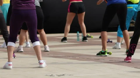 Group Gymnastic Exercises Stock Footage 51016964
