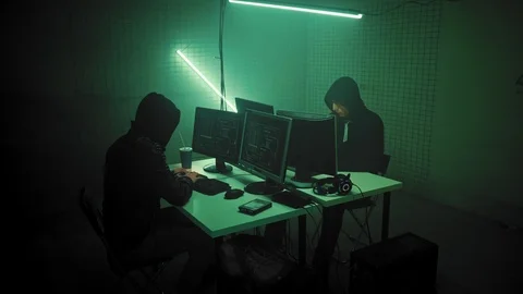 Group of Hacktivists Organize Massive Data Breach Attack on Corporate Servers Stock Footage 111487722