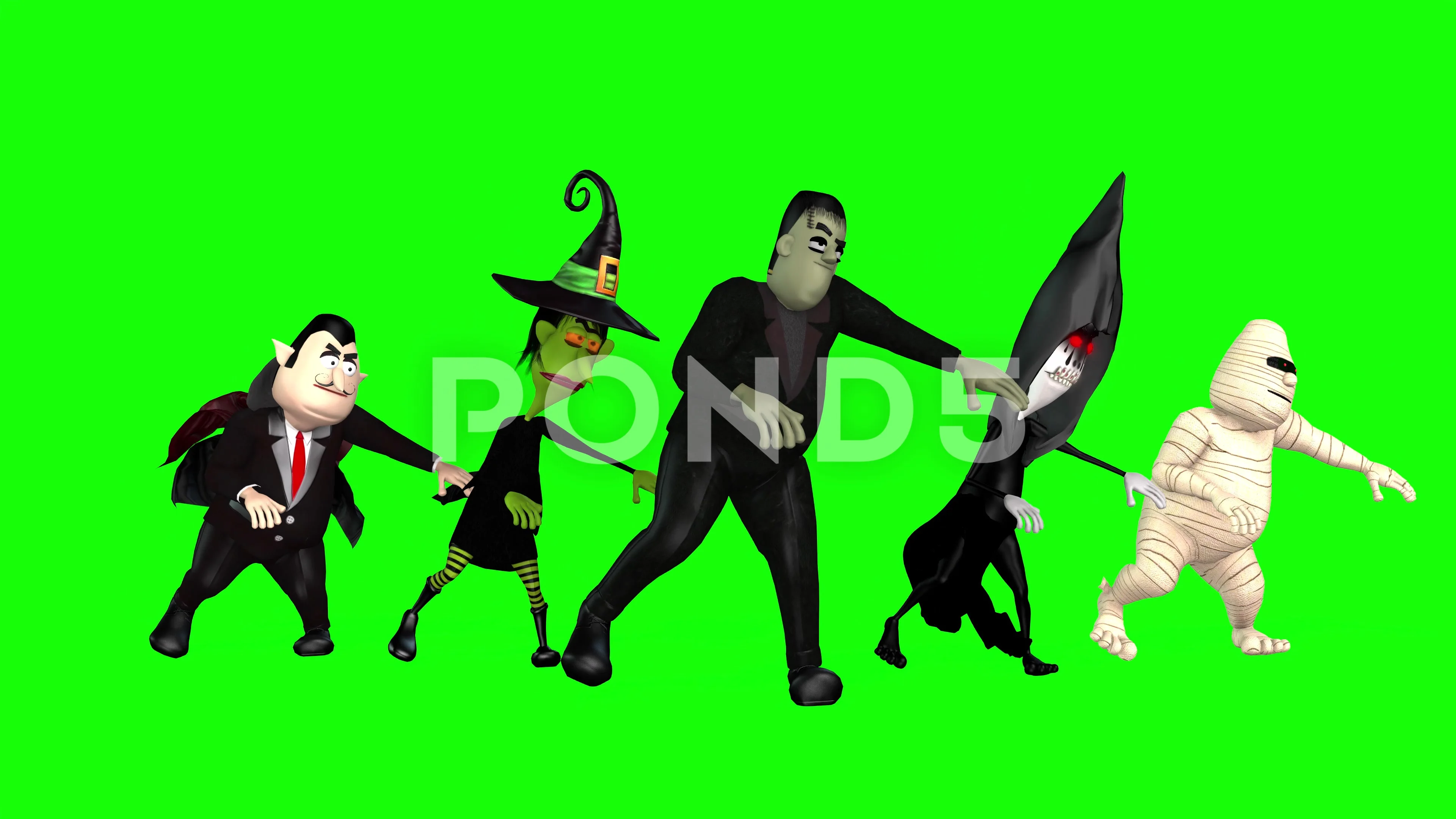 Halloween Characters Dancing In Party Stock Illustration - Download Image  Now - Halloween, Monster - Fictional Character, Characters - iStock