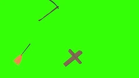 Group of Halloween graphic elements animation green screen Stock Footage 159675713