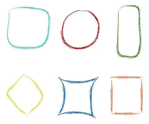 Group Of hand drawn Frames Drawing stock illustration Stock Illustration