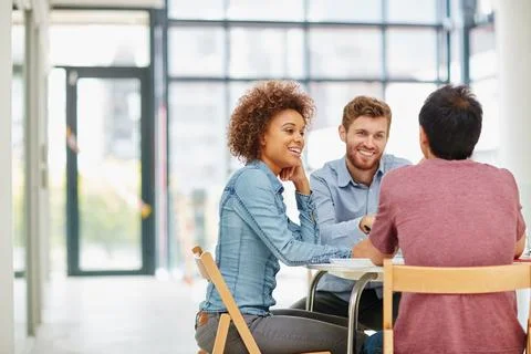 Group, happy and creative for project, office or planning for campaign, dis.. Stock Photos