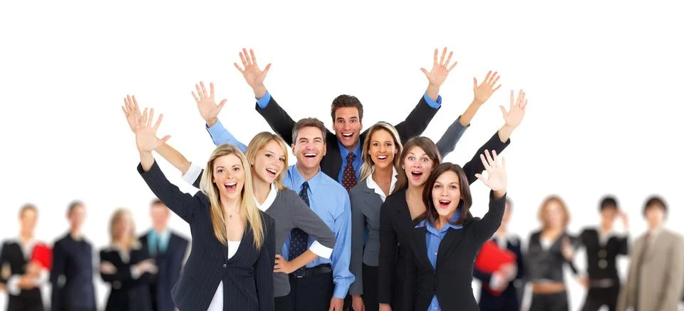 Group of happy business people . Stock Photos