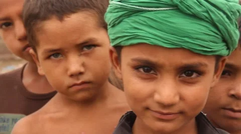 Group of Happy Children Looking in the Camera Stock Footage 44523984