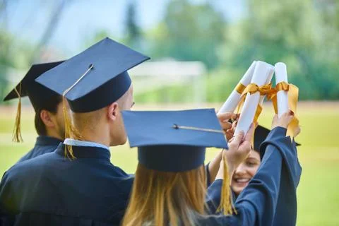 Group of happy international students Stock Photos