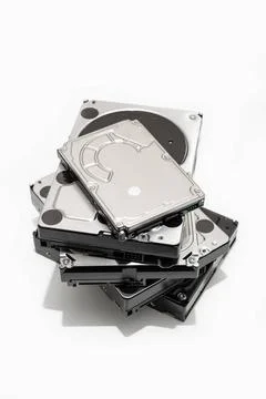 Group of Hard disk drive HDD isolated on white background Group of Hard di... Stock Photos