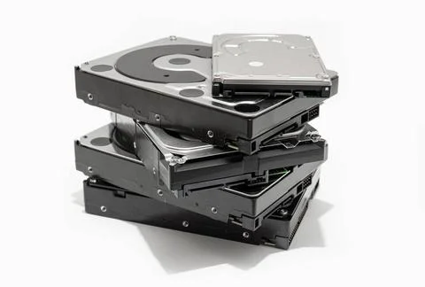 Group of Hard disk drive HDD isolated on white background Group of Hard di... Stock Photos