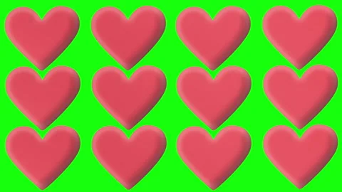 Group of heart beating Video stock 297236264