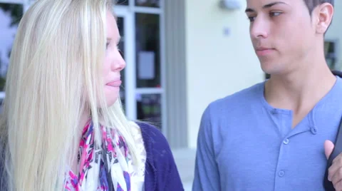 Group Of High School Students Standing Outside Building Vídeos de archivo 40448100