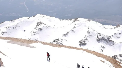 Group of hikers in the mountains Stock Footage 74105315