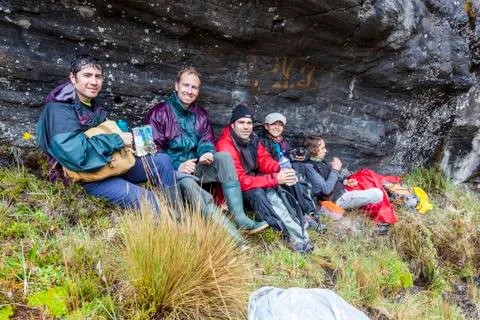 Group of hikers Stock Photos