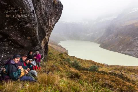 Group of hikers Stock Photos