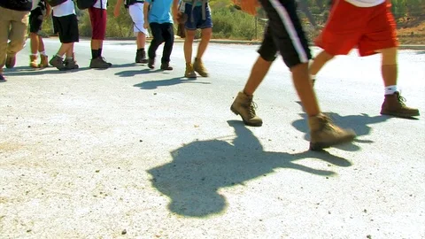 Group hiking 11 Stock Footage 89480251