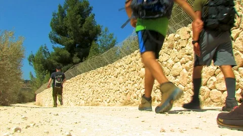 Group hiking 13 Video stock 89480326