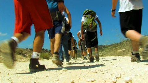 Group hiking 15 Stock Footage 89480360