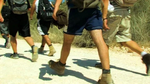 Group hiking 16 Video stock 89480399
