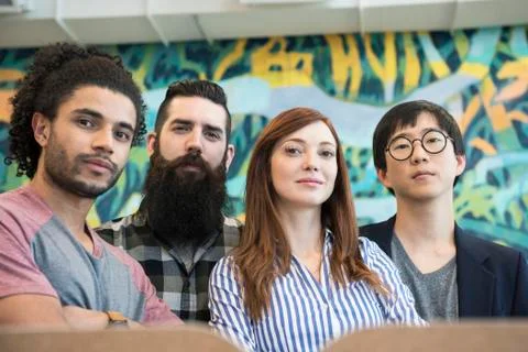 Group of hip professionals, portrait Stock Photos