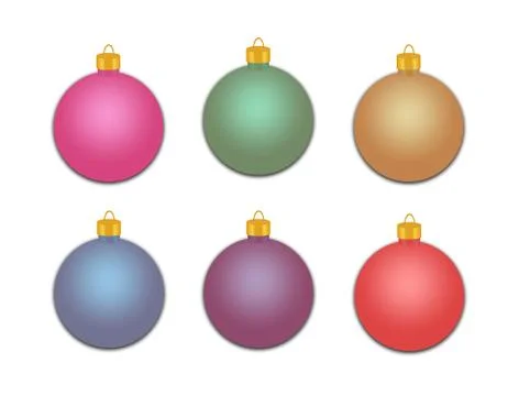 Group of Holiday Ornaments Stock Illustration
