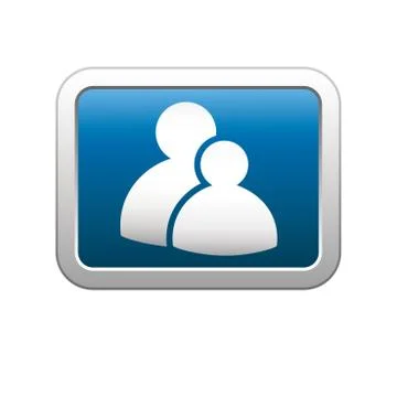 Group icon blue Stock Illustration