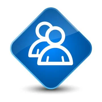 Group icon elegant blue diamond button Stock Illustration