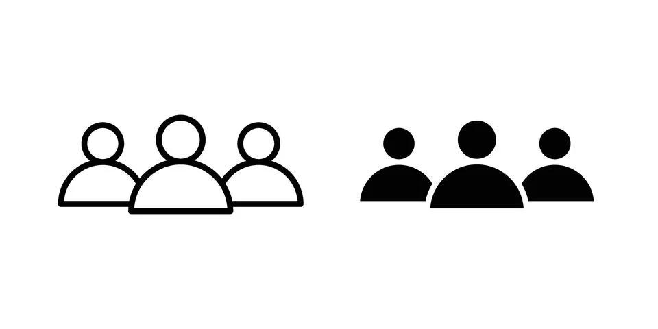 Group icon graphic element. web icon set Stock Illustration