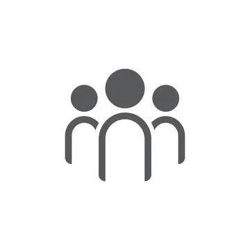 Group icon linear design, team work icon,people icon vector Stock Illustration