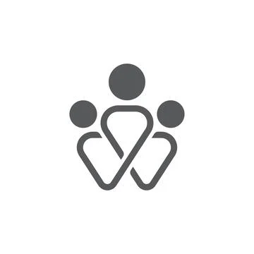 Group icon linear design, team work icon,people icon vector Stock Illustration