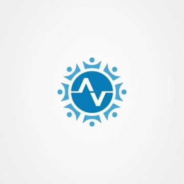 Group icon logo vector design Illustrazione stock