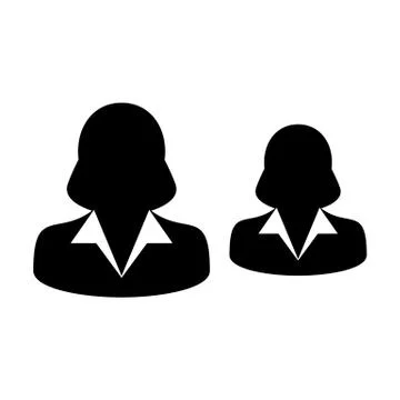Group icon vector female persons symbol avatar for business management team 스톡 일러스트