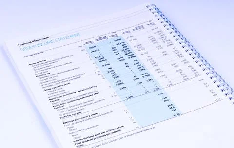 Group income statement Stock Photos
