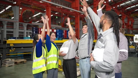 Group of Industrial worker inspecting inside a large metal tube Video stock 317901182