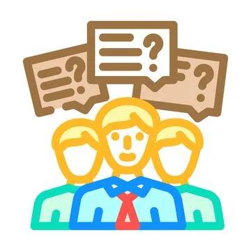 Group interview interview job color icon vector illustration Illustrazione stock