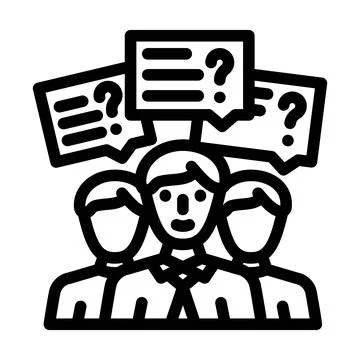 Group interview interview job line icon vector illustration イラスト素材