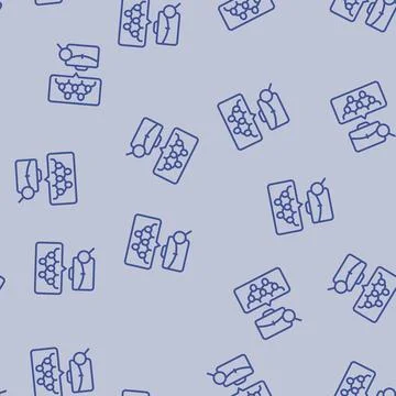 Group interview interview job line seamless pattern Stock Illustration