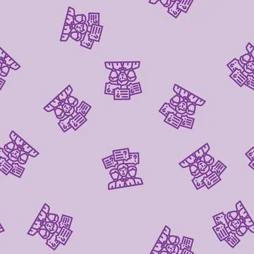 Group interview interview job line vector seamless pattern Illustrazione stock