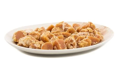 Group of jaggery on White Background Stock Photos