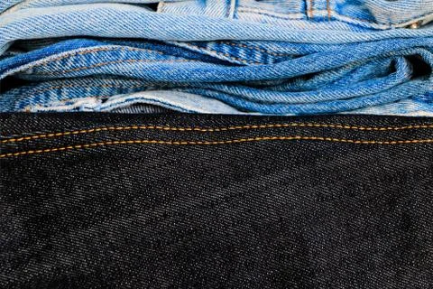 Group of jeans for sell Stock Photos