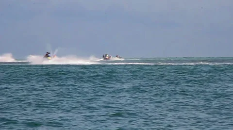 Group of Jet-skis Stock-Footage 39568612
