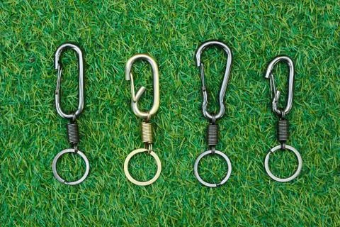 Group Key chain on grass Stock Photos