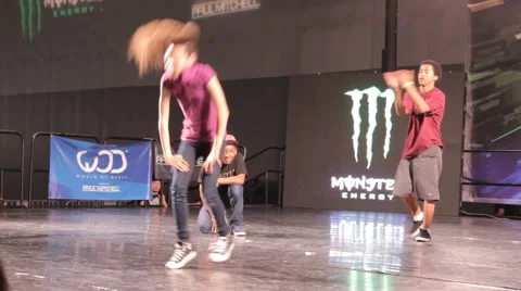 Group Kids Break Dancing Stock Footage 41477803